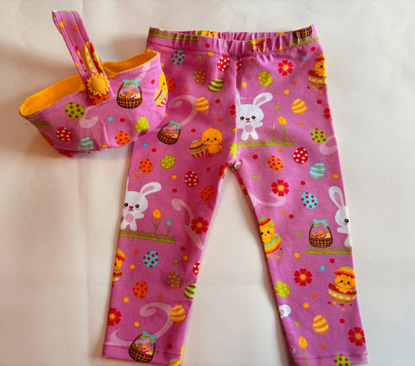 Pink Easter Pants with Basket
