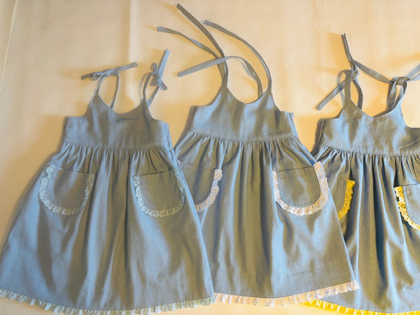 Denim Jumper with Lace
