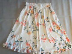 Floral Skirt with Ruffle