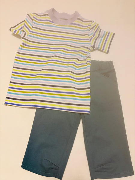 Green/Purple Striped Tee