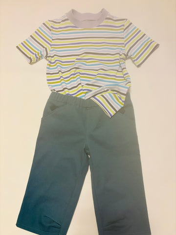 Green/Purple Striped Tee