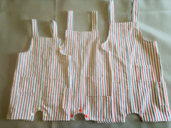 Red and Blue Striped Romper