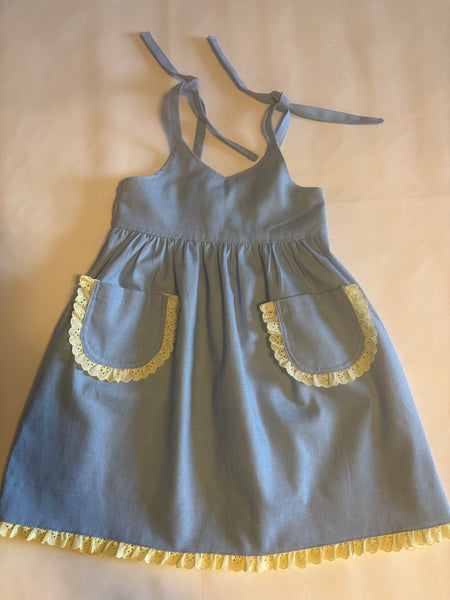Denim Jumper with Lace
