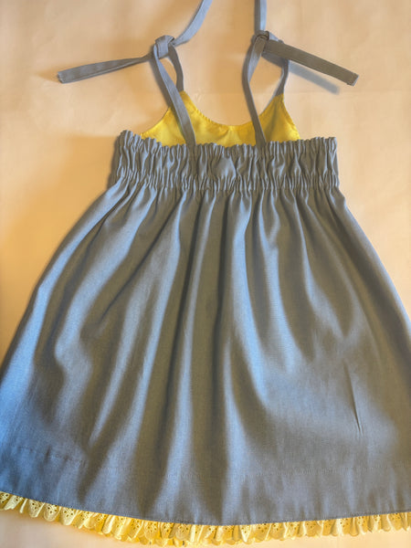Denim Jumper with Lace