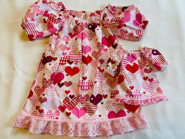 Valentine Dress for Girl and Doll