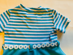 Blue Striped  Dress