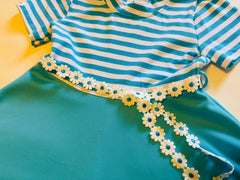 Blue Striped  Dress