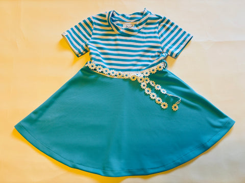 Blue Striped  Dress