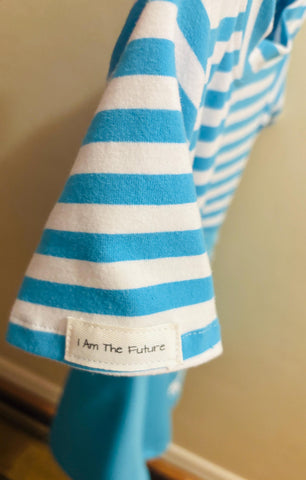 Blue Striped  Dress