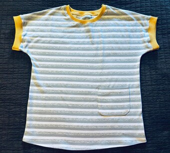 Gray Striped Tee