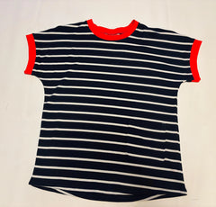 Navy/White Striped Tee, Women's