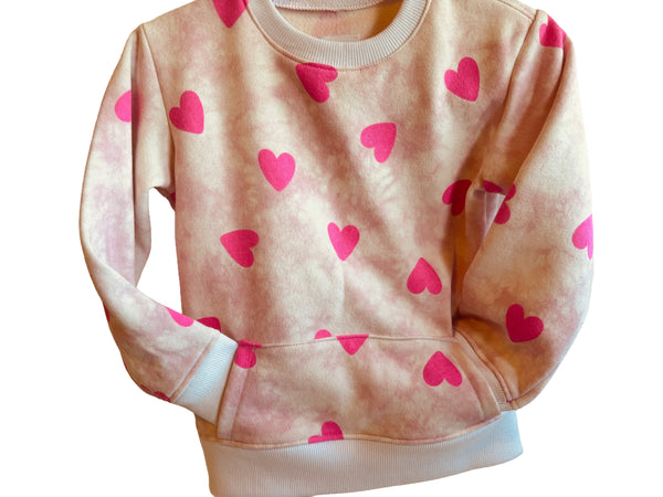 Pink Hearts Sweatshirt