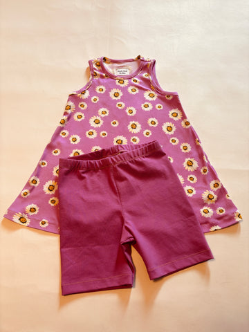 Plum Dress and Shorts