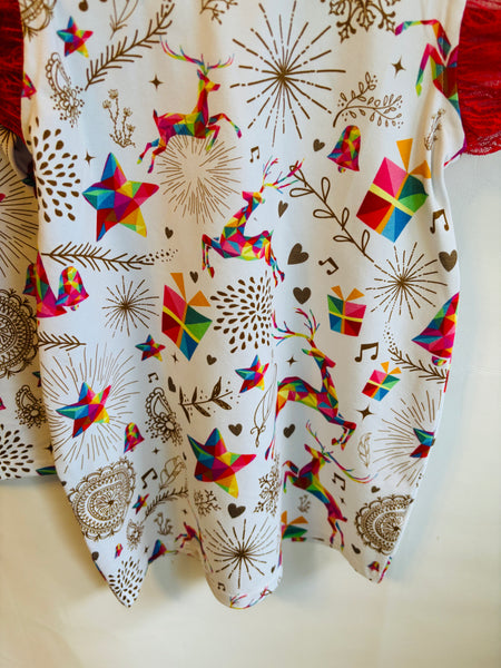 Rainbow Reindeer Dress