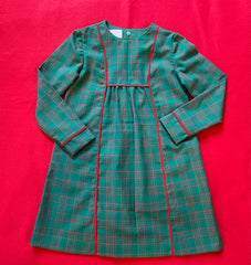 Green and Red Plaid Dress