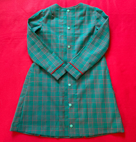 Green and Red Plaid Dress