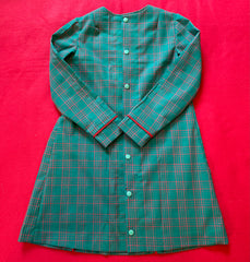Green and Red Plaid Dress